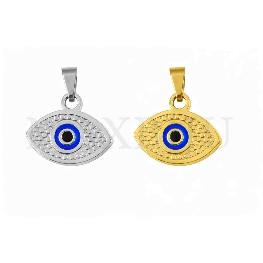 Stainless Steel Pendant - Greek Eye 20x17mm