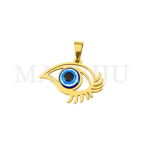 Stainless Steel Pendant - Greek Eye 25x19mm