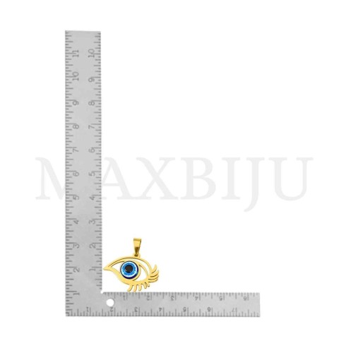 Stainless Steel Pendant - Greek Eye 25x19mm