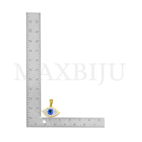 Stainless Steel Pendant - Greek Eye 20x14mm