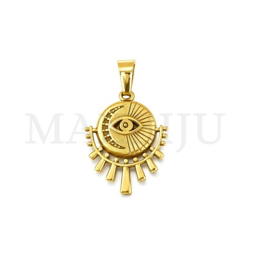 Stainless Steel Pendant - Greek Eye 20x25mm