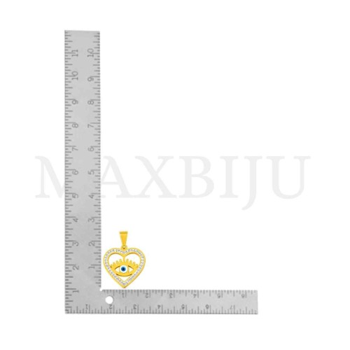 Stainless Steel Pendant - Greek Eye 17x18mm