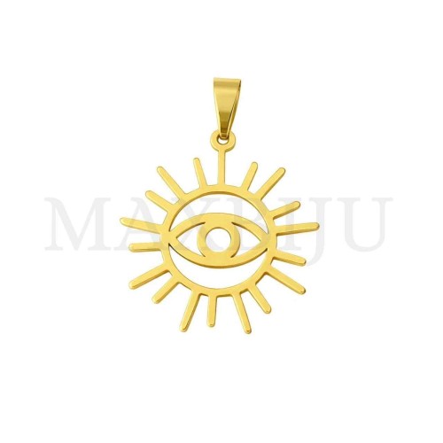 Stainless Steel Pendant - Greek Eye 25x27mm