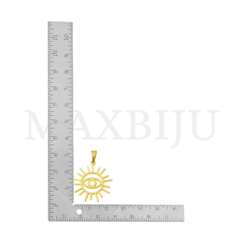 Stainless Steel Pendant - Greek Eye 25x27mm