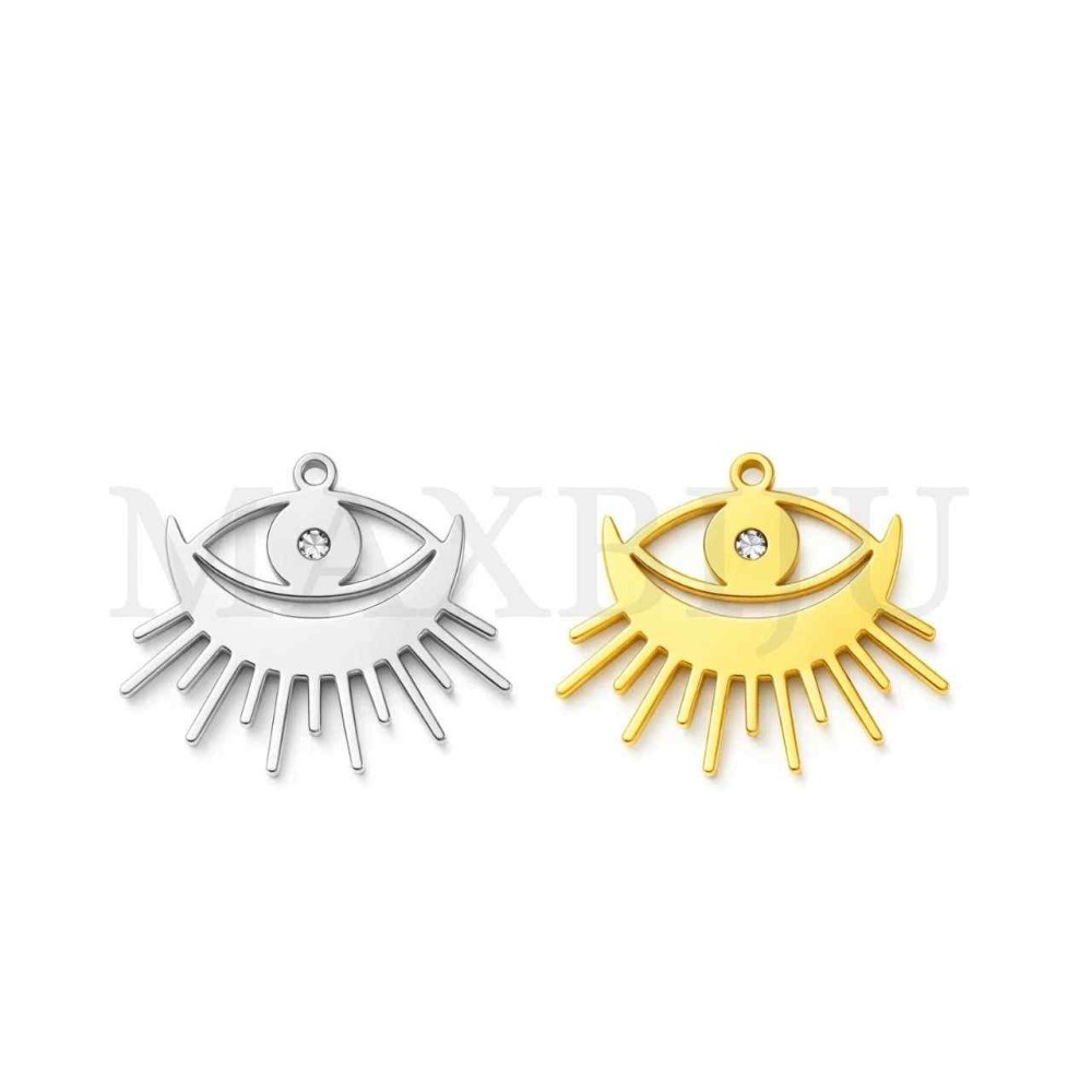 Stainless Steel Pendant - Greek Eye 20x18mm