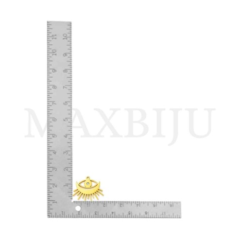 Stainless Steel Pendant - Greek Eye 20x18mm