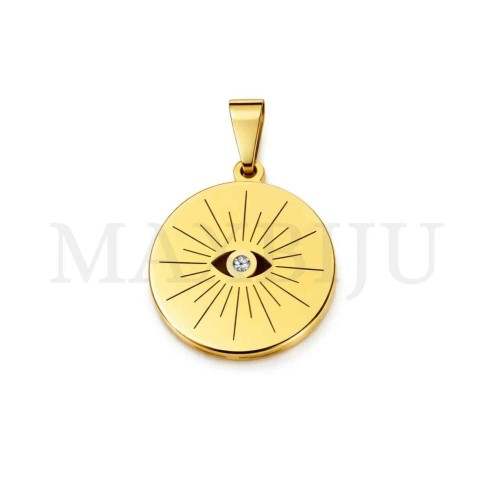 Stainless Steel Pendant - Greek Eye 20mm
