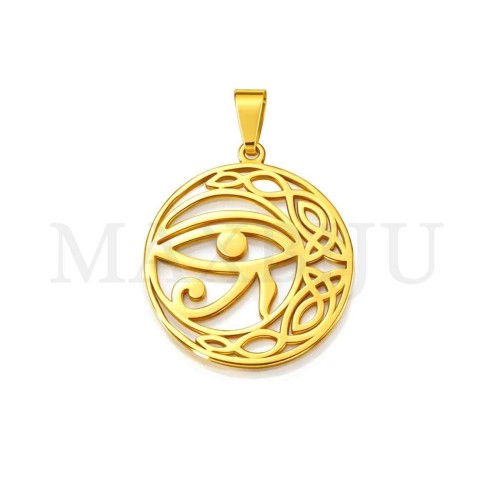 Stainless Steel Pendant - Greek Eye 25mm