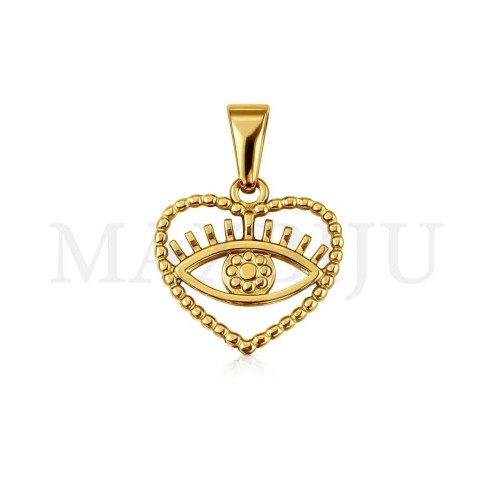 Stainless Steel Pendant - Greek Eye 18x18mm