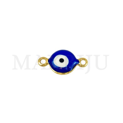 Stainless Steel Pendant - Greek Eye 15x8mm