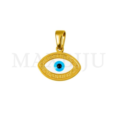 Stainless Steel Pendant - Greek Eye 13x15mm