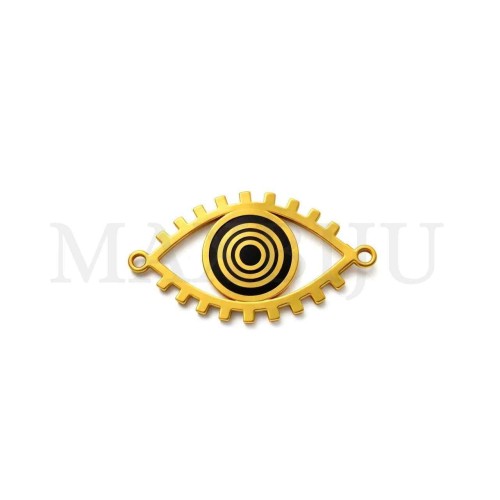 Stainless Steel Pendant - Greek Eye 30x17mm