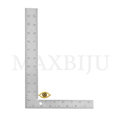 Stainless Steel Pendant - Greek Eye 30x17mm