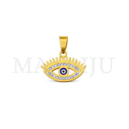Stainless Steel Pendant - Greek Eye 25x19mm