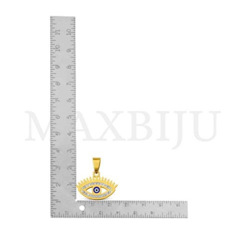 Stainless Steel Pendant - Greek Eye 25x19mm