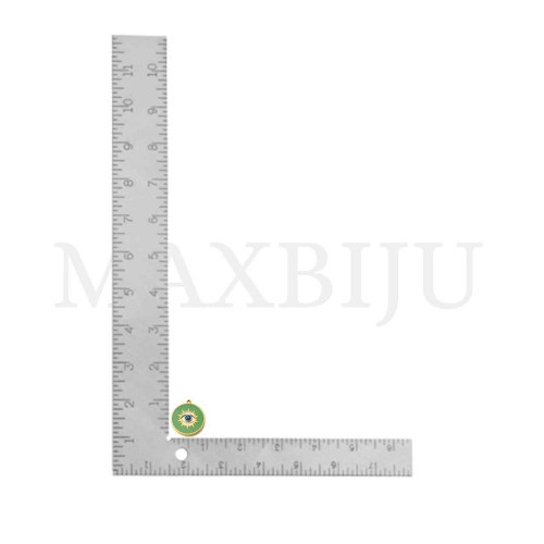 Stainless Steel Pendant - Greek Eye 18x15mm