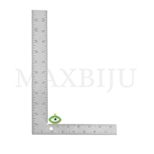 Stainless Steel Pendant - Greek Eye 12x15mm