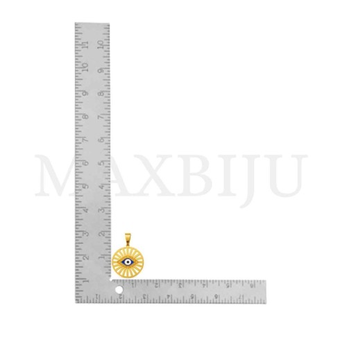 Stainless Steel Pendant - Greek Eye 25mm