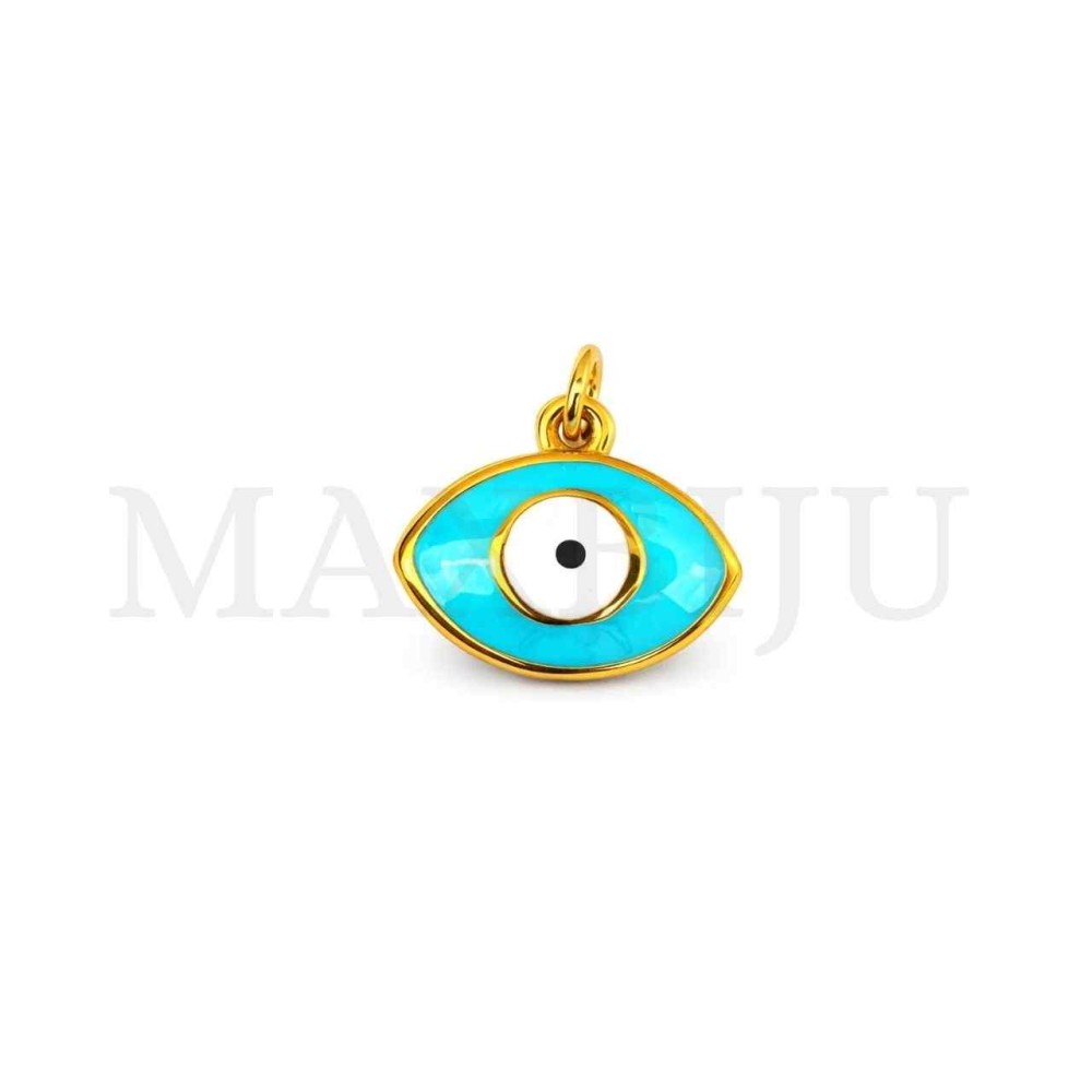 Stainless Steel Pendant - Greek Eye 15x12mm