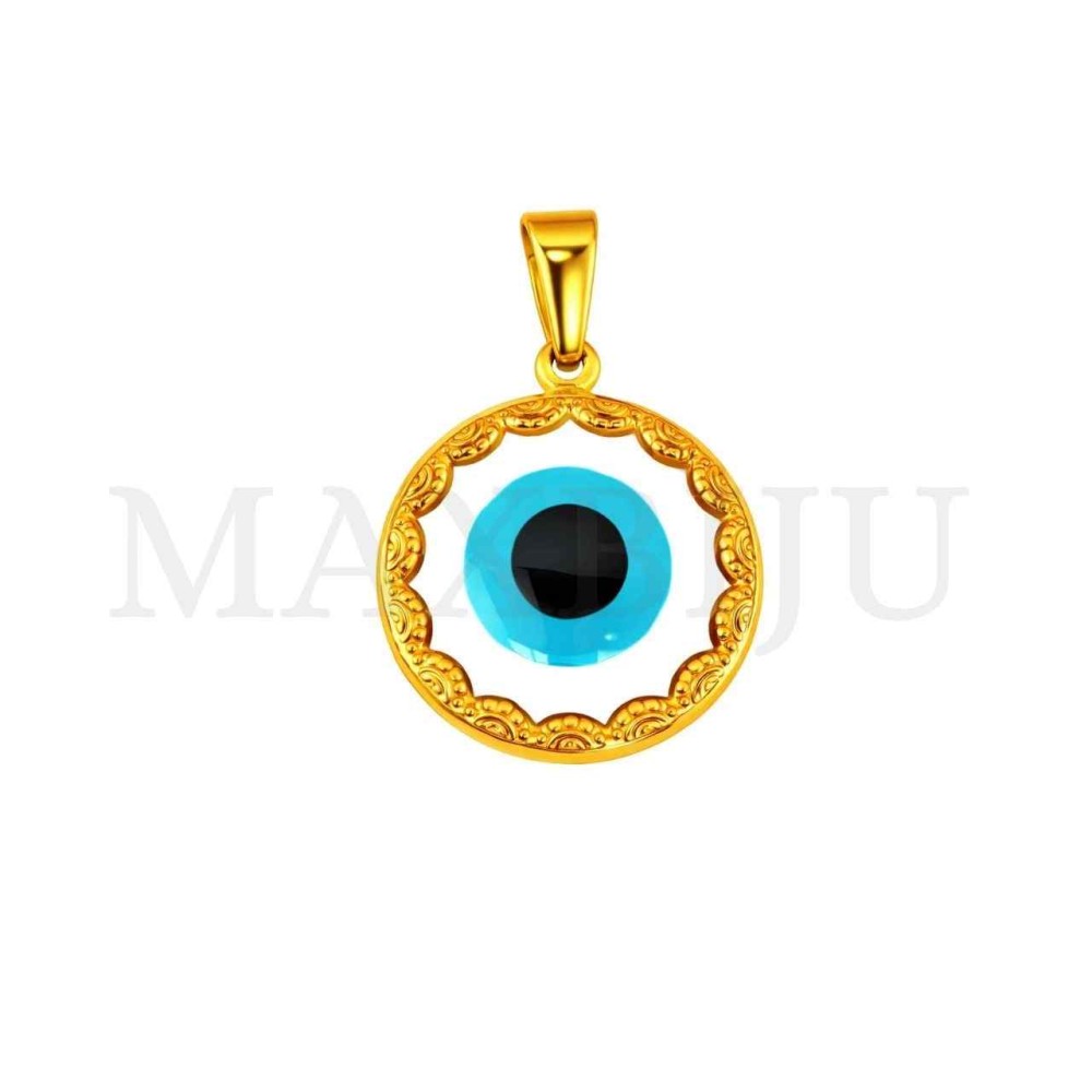 Stainless Steel Pendant - Greek Eye 25mm