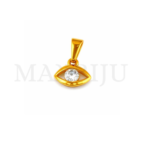 Stainless Steel Pendant - Greek Eye 13x11mm