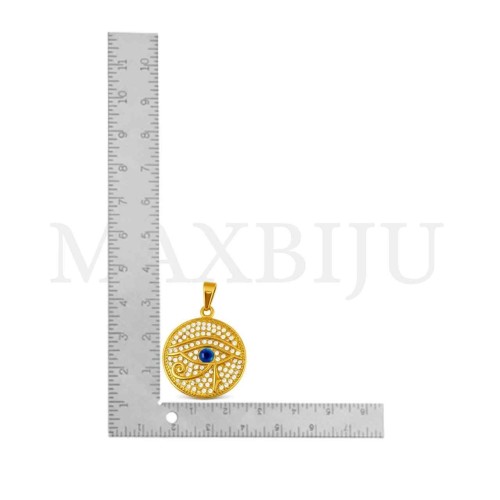 Stainless Steel Pendant - Greek Eye 33mm