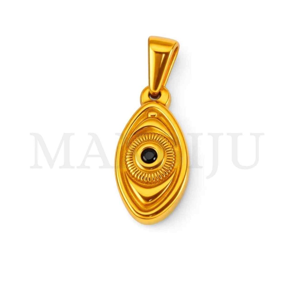 Stainless Steel Pendant - Greek Eye 10x20mm