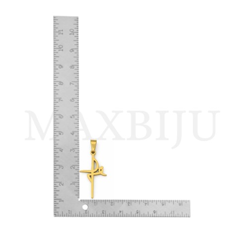 Stainless Steel Pendant - "Fé"16x28mm