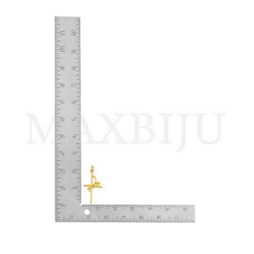 Stainless Steel Pendant - "Fé"12x20mm