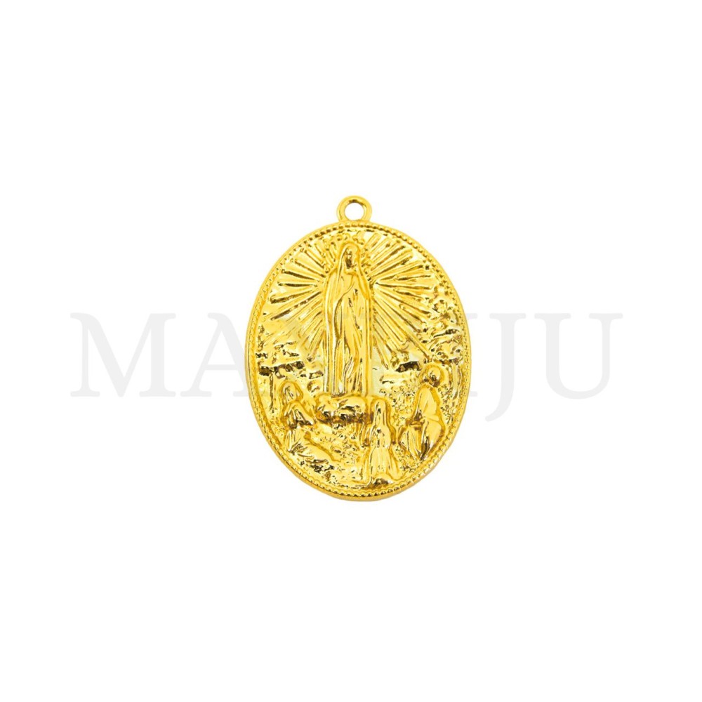 Virgin Mary Stainless Steel Earrings, 26x36mm.