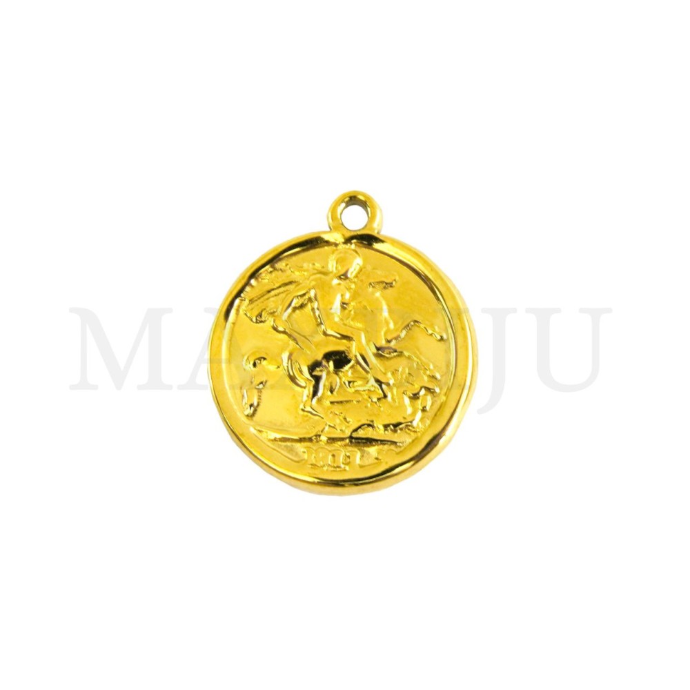 St. George Stainless Steel Earrings 16mm.