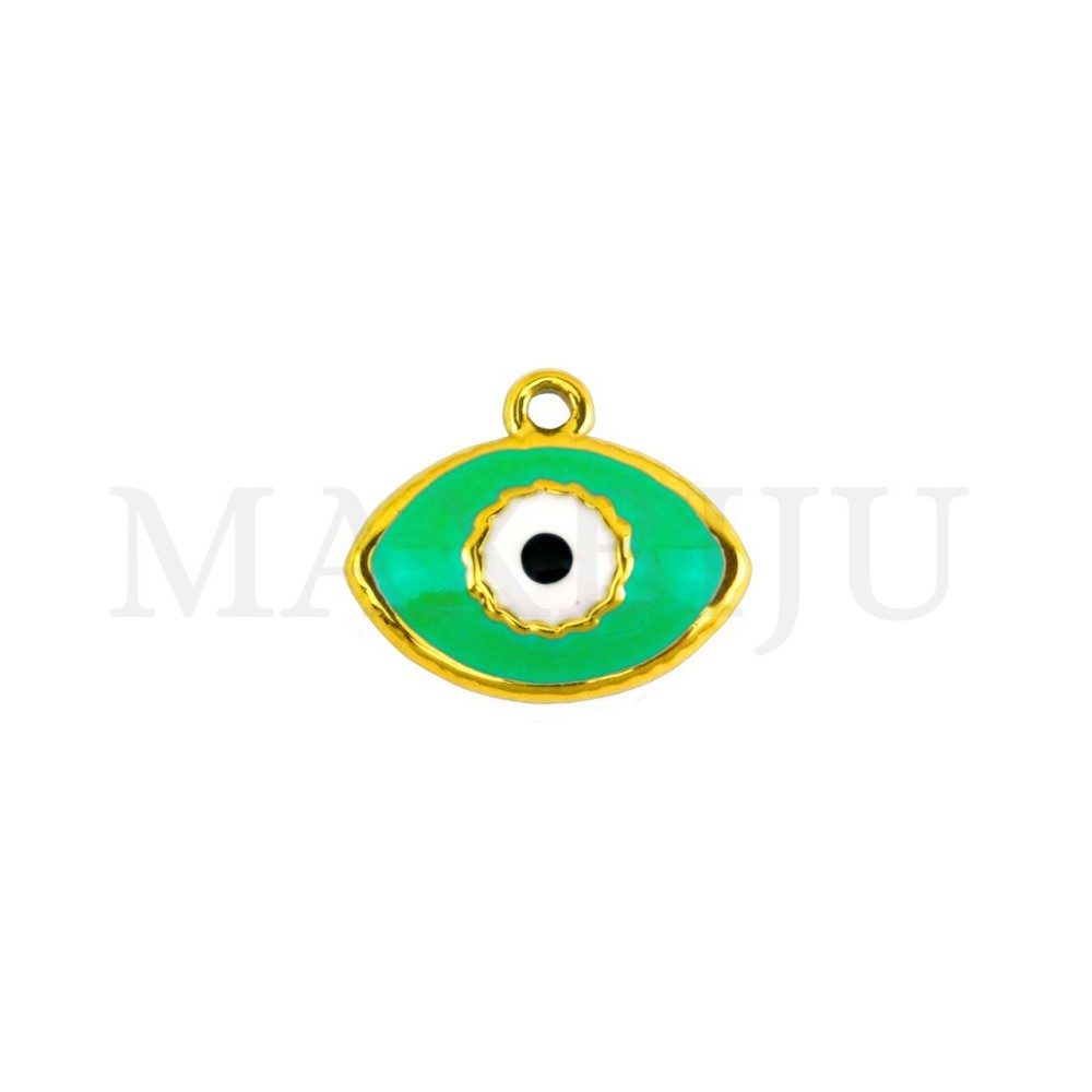 Stainless Steel Pendant - Greek Eye 15x12mm.