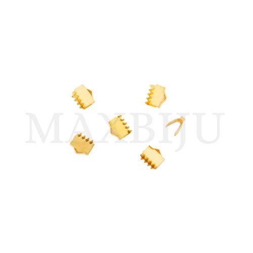 Steel Ribbon Crimp Ends 6mm