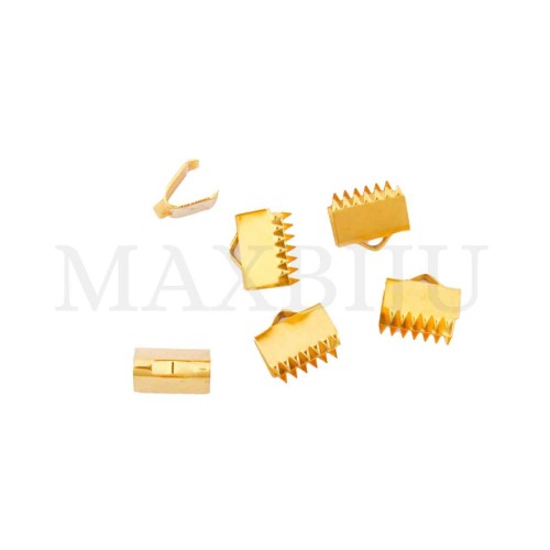 Steel Ribbon Crimp Ends 10mm