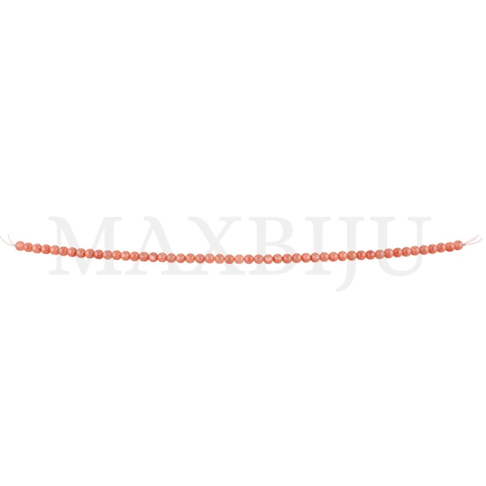 Imitation 6mm Sunstone strands.