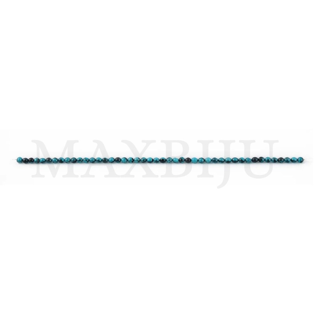 Black Turquoise Strings - Imitation 8mm.