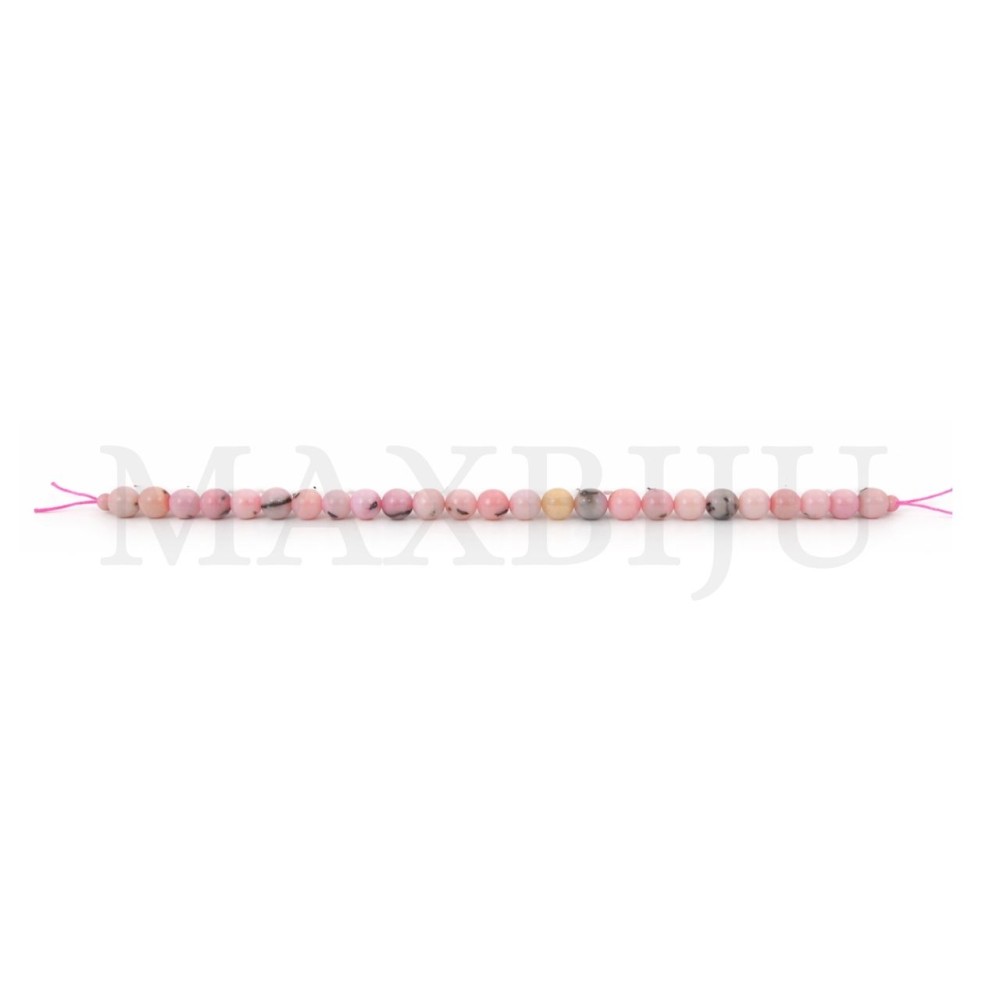 Strands of 6mm Pink Opal.