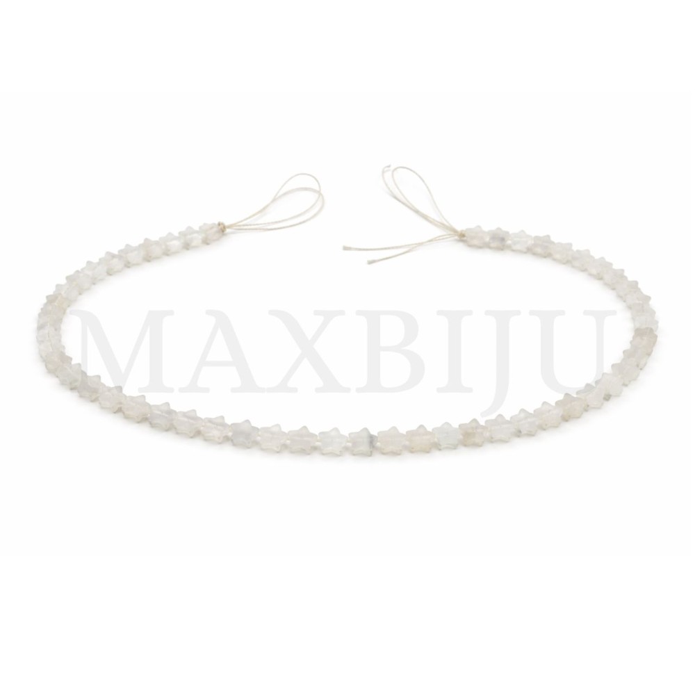 Strands of White Agate – 6x6mm Star.