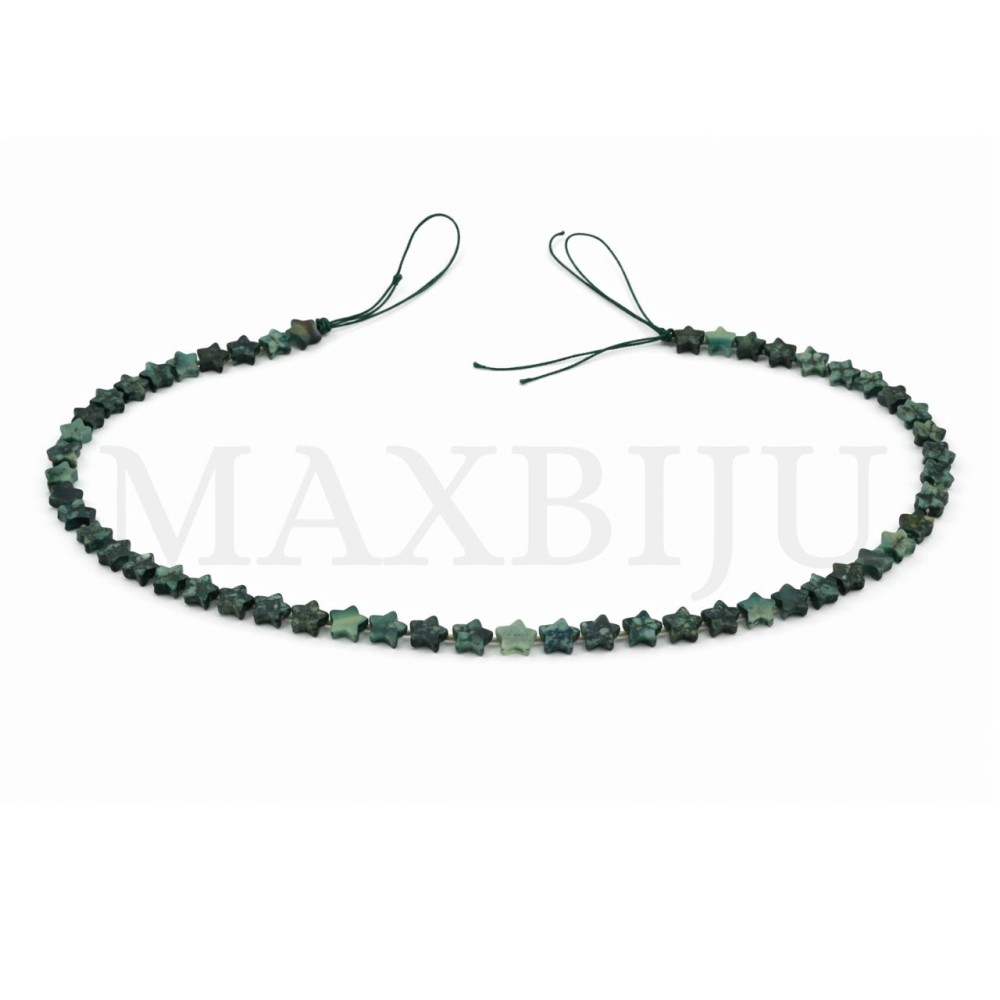 Strands of African Turquoise – 6x6mm Star.