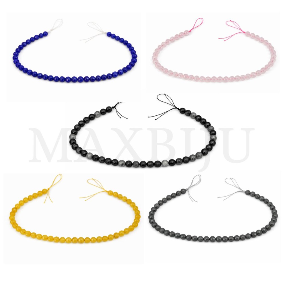 Strings of 10mm faceted dyed jade.