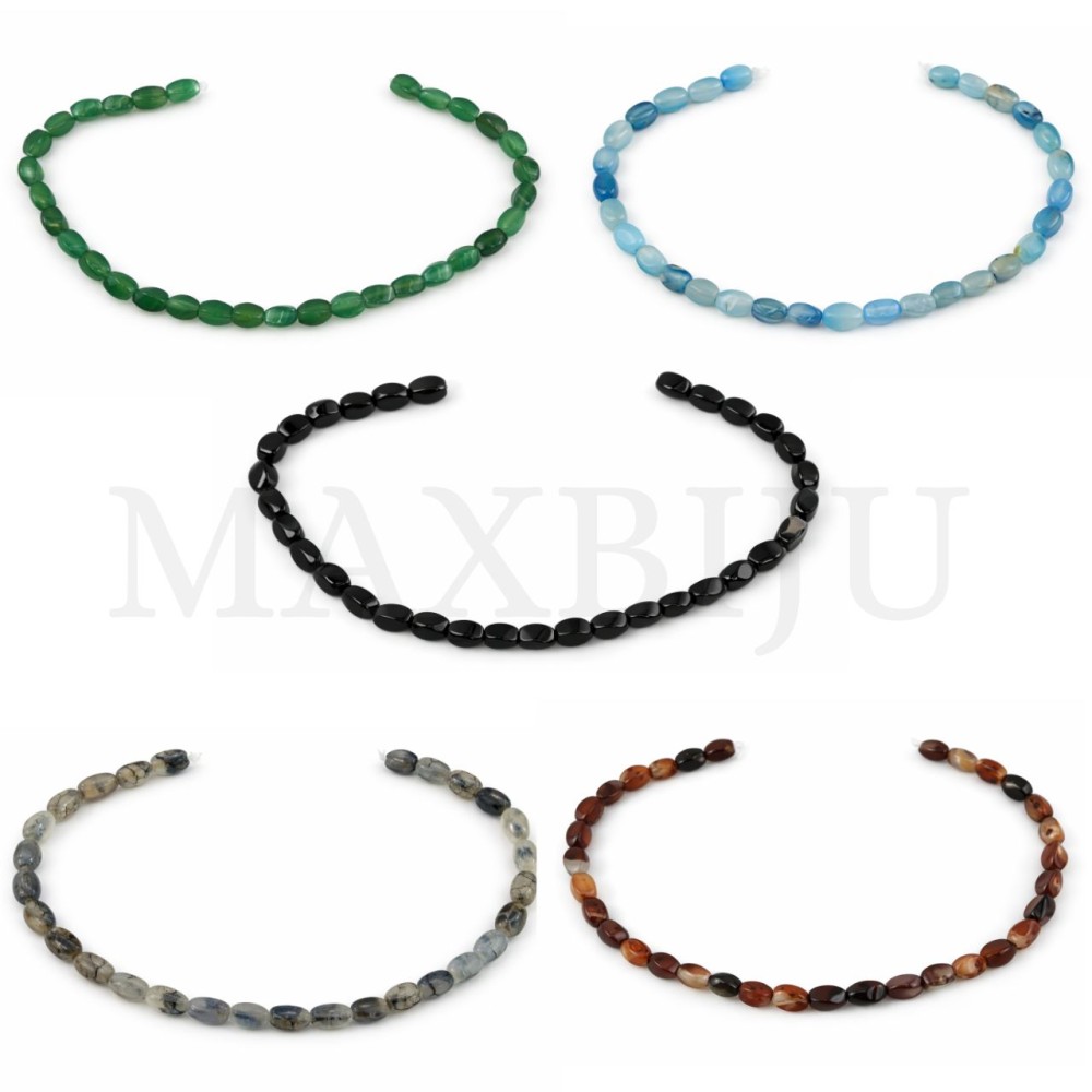 Strands of agate, 8x12mm.