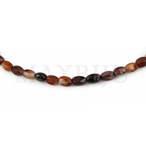 Strands of agate, 8x12mm.