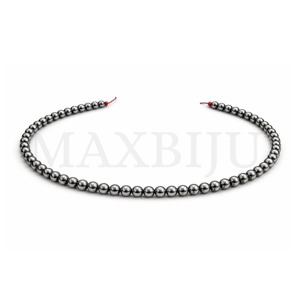 6mm hematite strands.