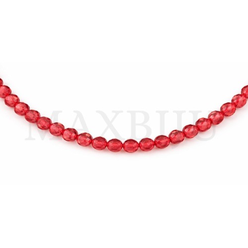 Strands of translucent faceted glass – 8mm.