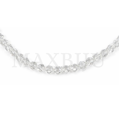 Strands of translucent faceted glass – 8mm.