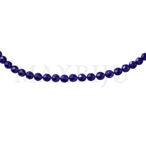 Strands of translucent faceted glass – 8mm.