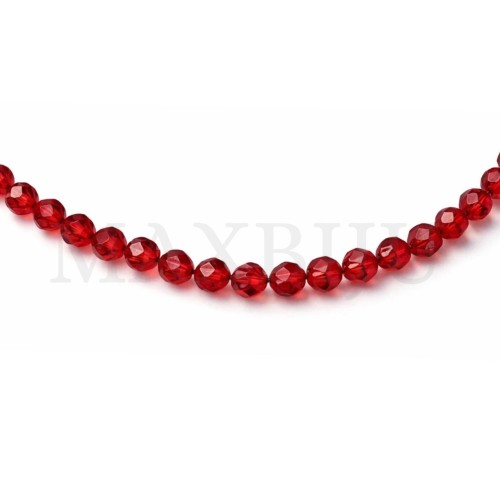 Strands of translucent faceted glass – 4mm.