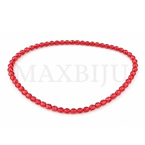 Strands of translucent faceted glass – 4mm.