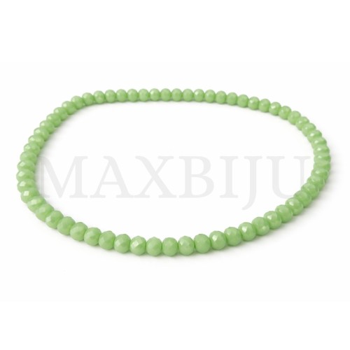 Flat, faceted glass beads – 8x10mm.