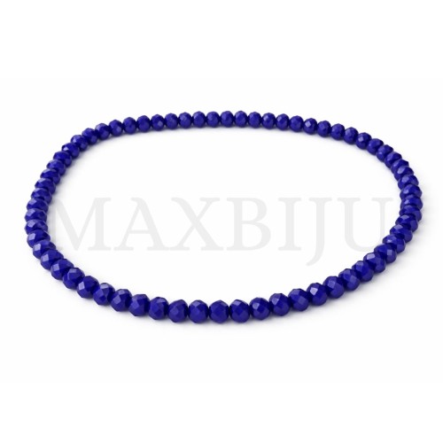 Flat, faceted glass beads – 8x10mm.